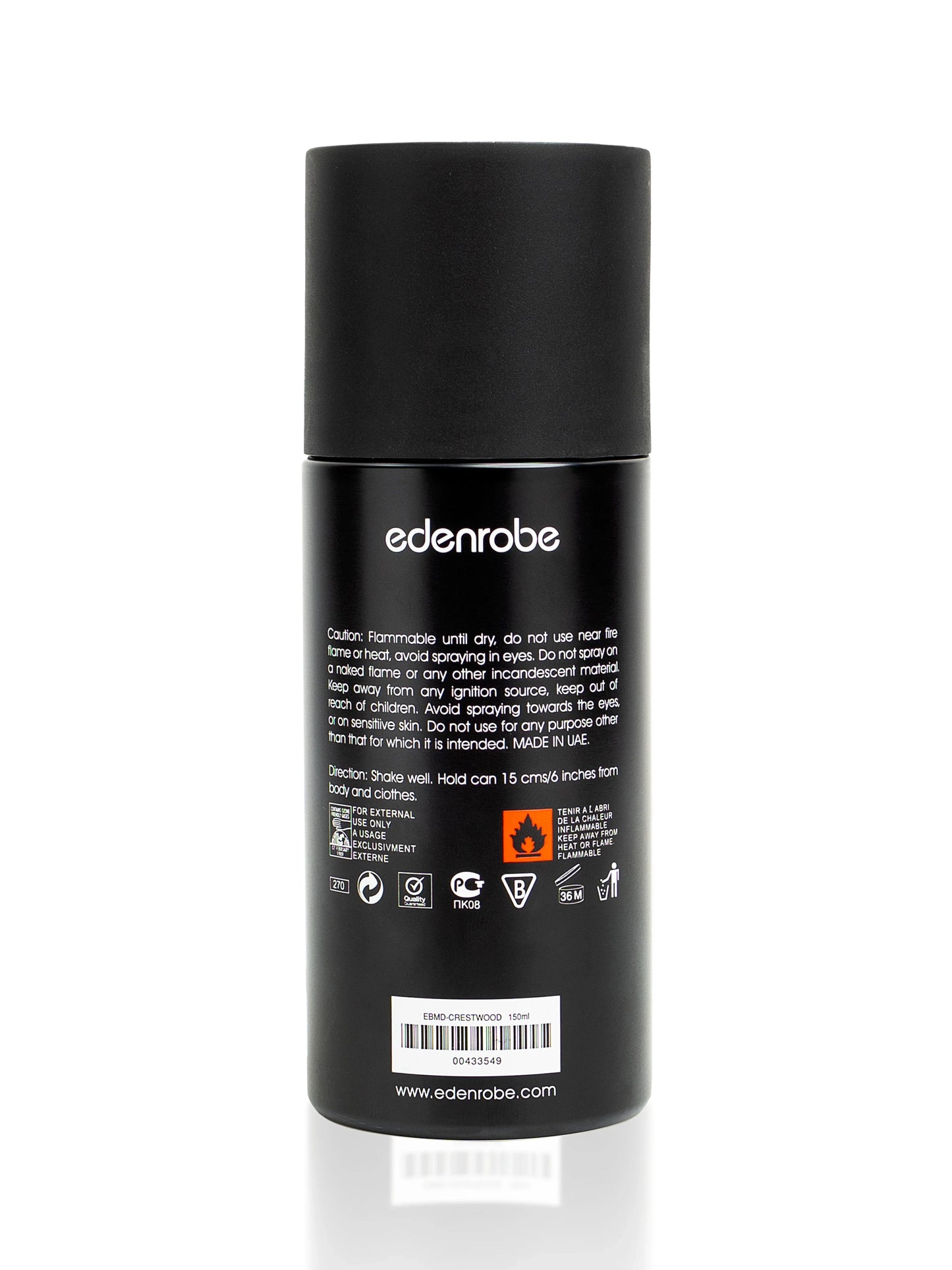 Edenrobe Crest Wood Deodorant for Men – 150ml