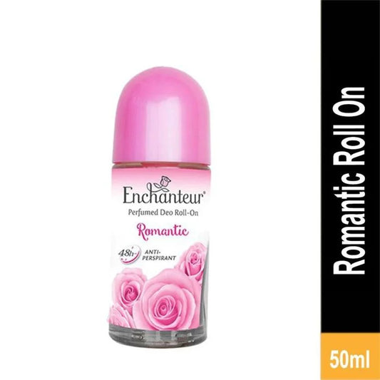 Enchanteur Romantic Roll-On – 50ml | Long-Lasting Floral Fragrance for Women