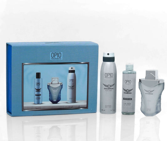 OPIO CHAMPION 3-in-1 GIFTSET FOR MEN | Long Lasting, Masculine Scent