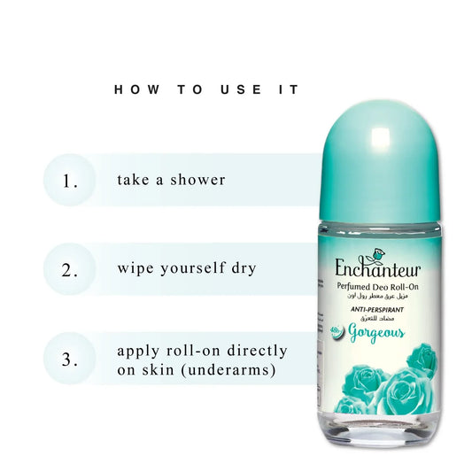Enchanteur Gorgeous Roll-On Deodorant for Women – 50ml